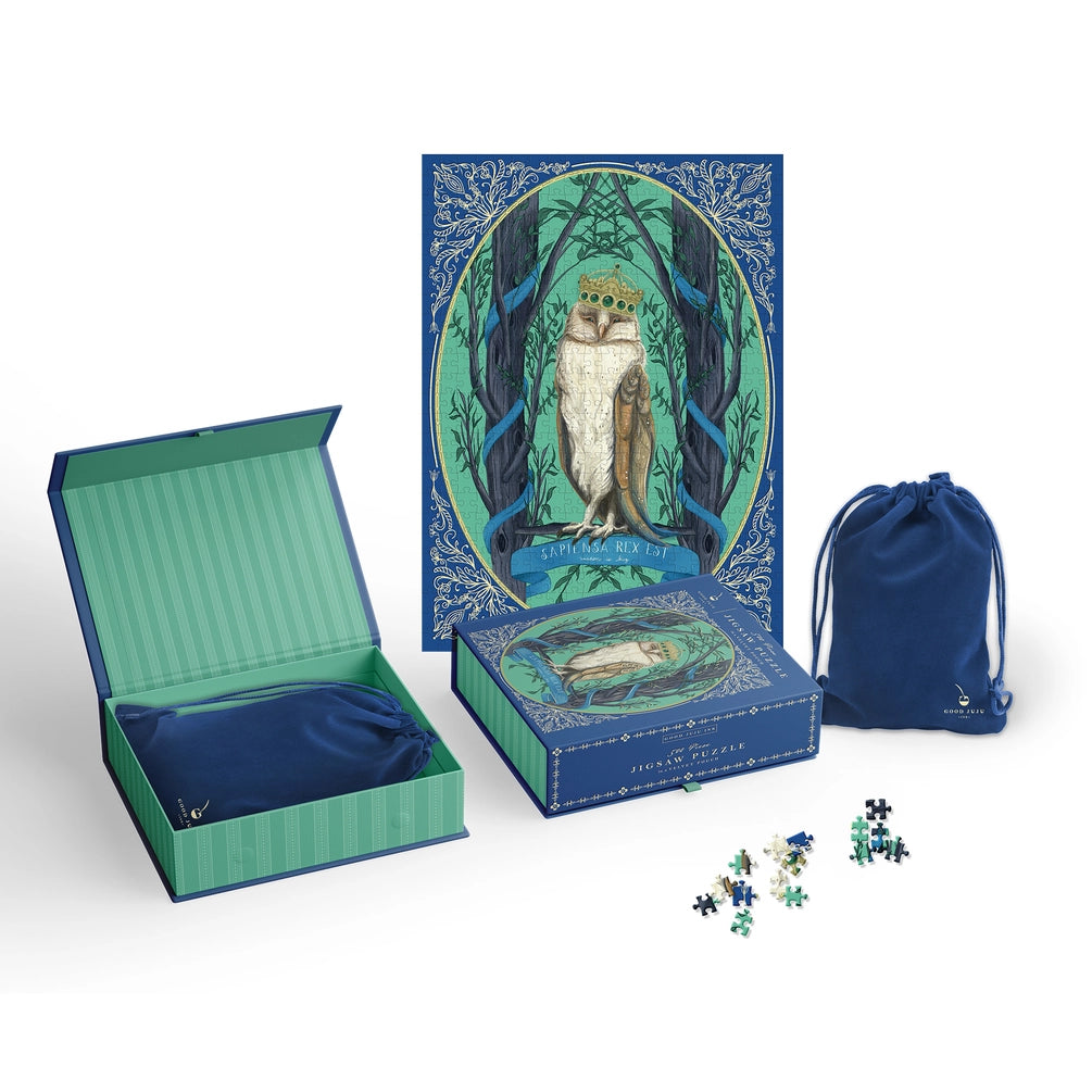 Enchanted Crowned Owl Cameo Puzzle