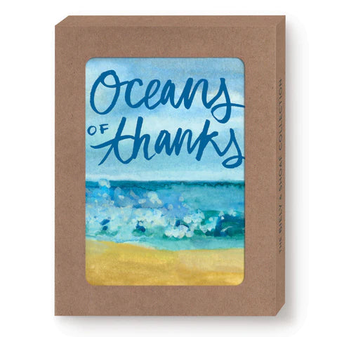 OCEANS OF THANKS BOXED CARDS - SET OF 10