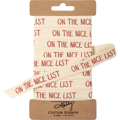 ON THE NICE LIST RIBBON