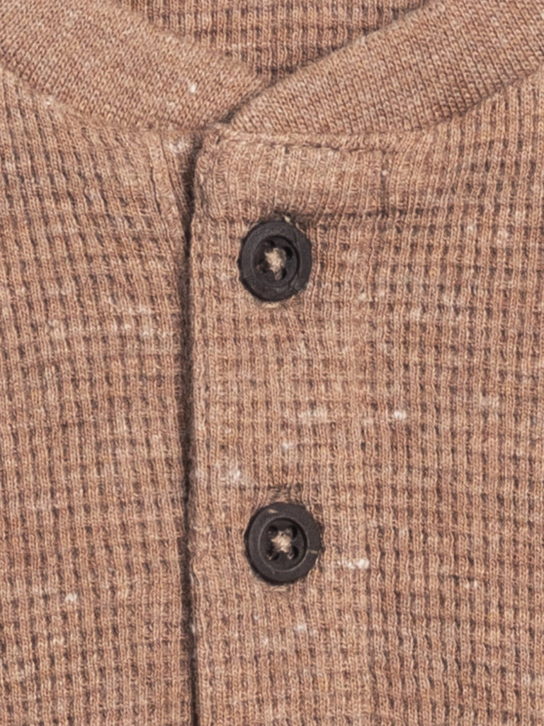 Organic Baby Crosby Waffle Henley Romper