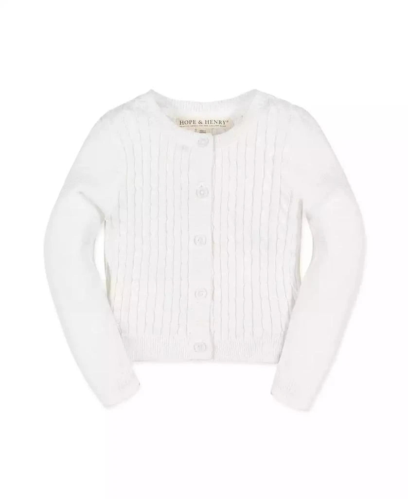 Organic Cable Cardigan Sweater