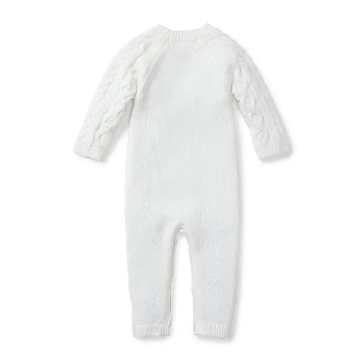 Organic Cable Knit Sweater Romper