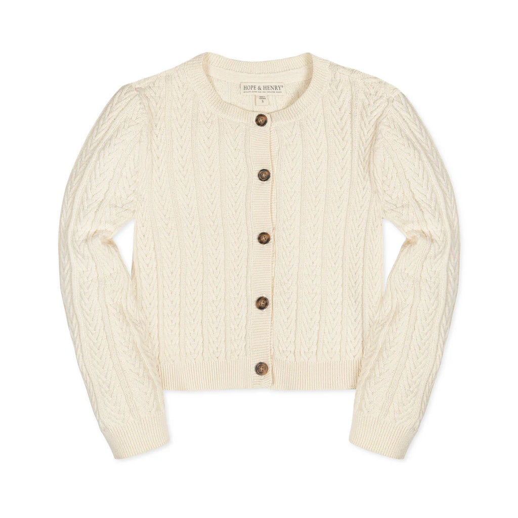 Organic Chevron Cable Cardigan