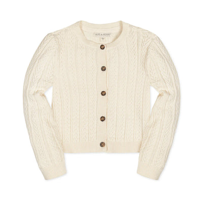 Organic Chevron Cable Cardigan