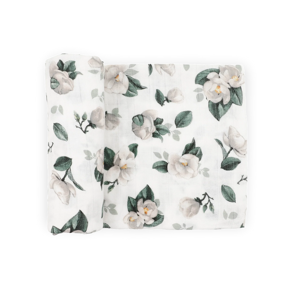 Organic Cotton Muslin Swaddle Blanket - Magnolia
