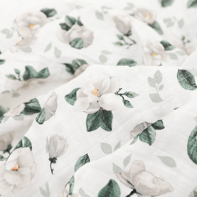 Organic Cotton Muslin Swaddle Blanket - Magnolia