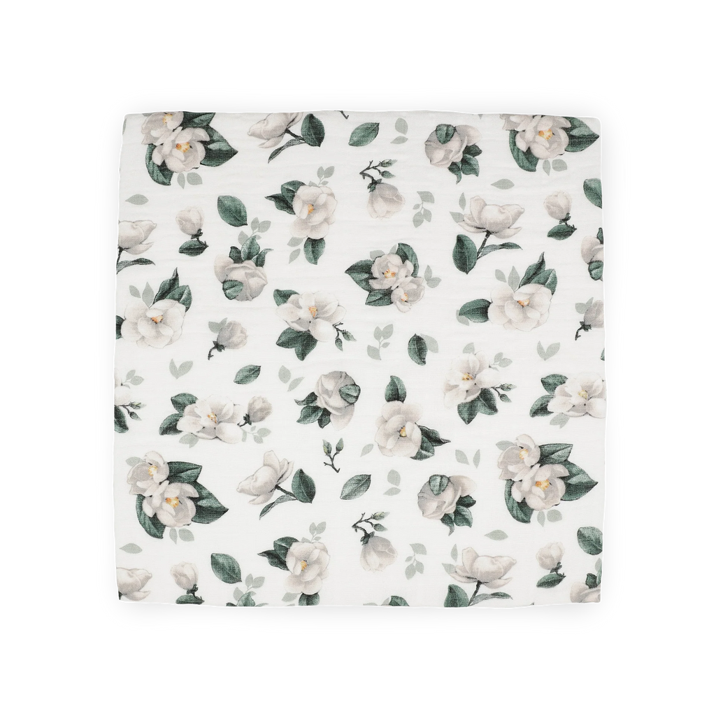 Organic Cotton Muslin Swaddle Blanket - Magnolia
