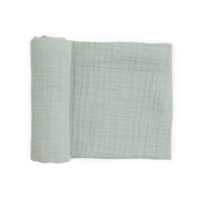 Organic Cotton Muslin Swaddle Blanket - White Sage