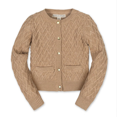 Organic Herringbone Cardigan