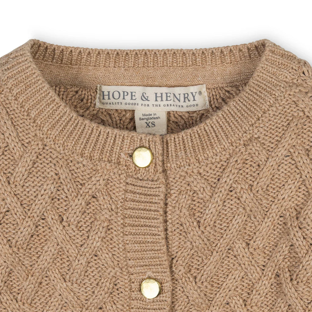 Organic Herringbone Cardigan