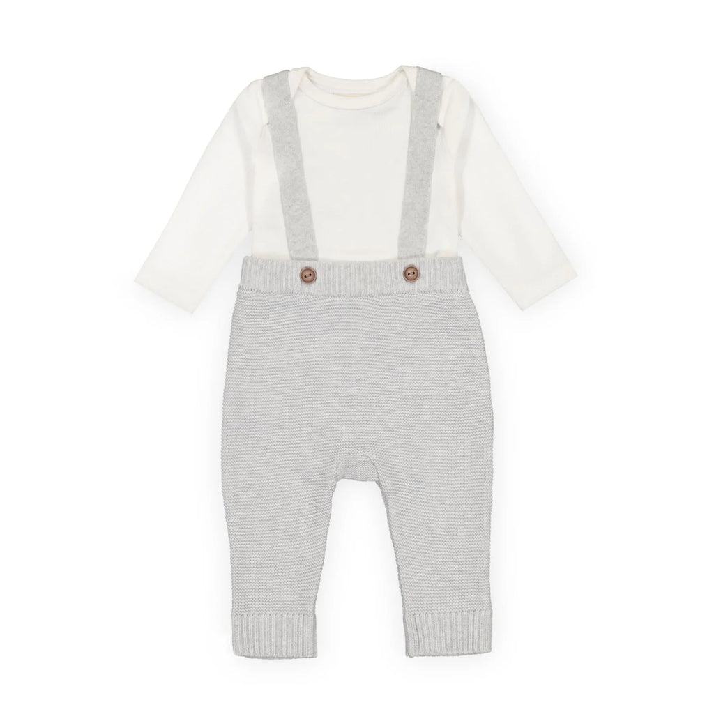 Organic Knit Bodysuit & Sweater Overall Set