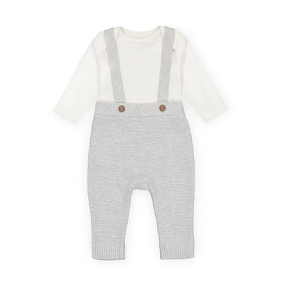 Organic Knit Bodysuit & Sweater Overall Set