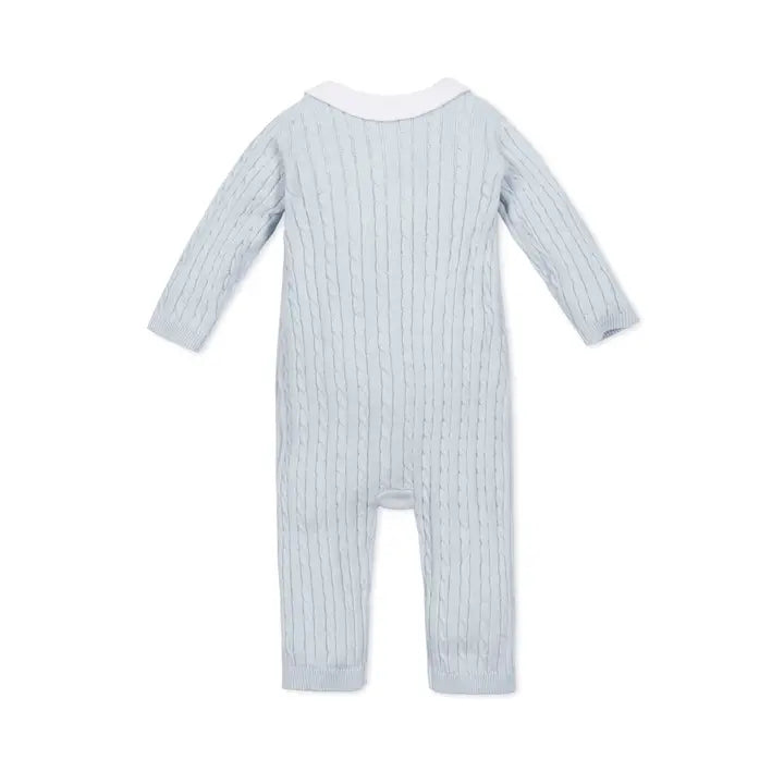 Organic Peter Pan Collar Cable Sweater Romper