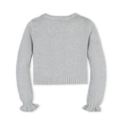 Organic Ruffle Cuff Cable Cardigan