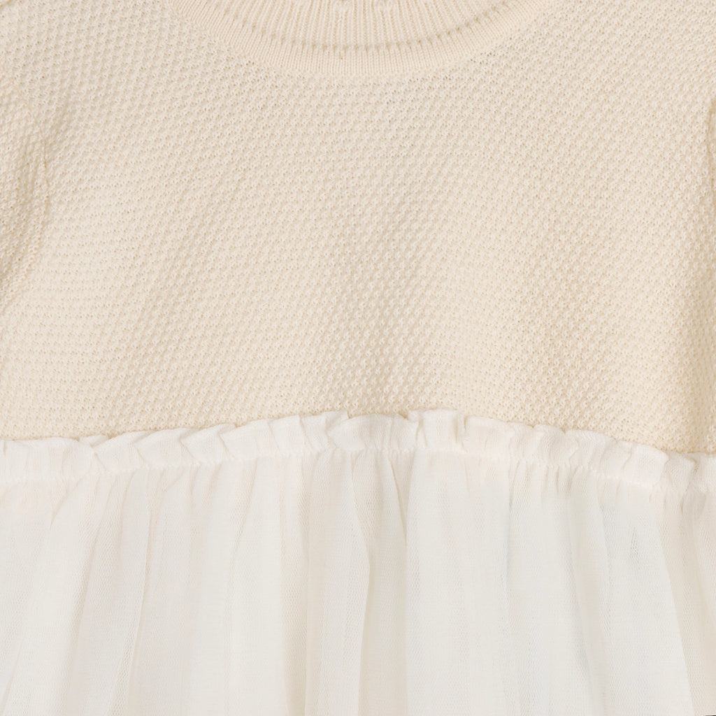 Pearl Knit Classic Sweater Top & Tutu Baby Dress - Organic Cotton