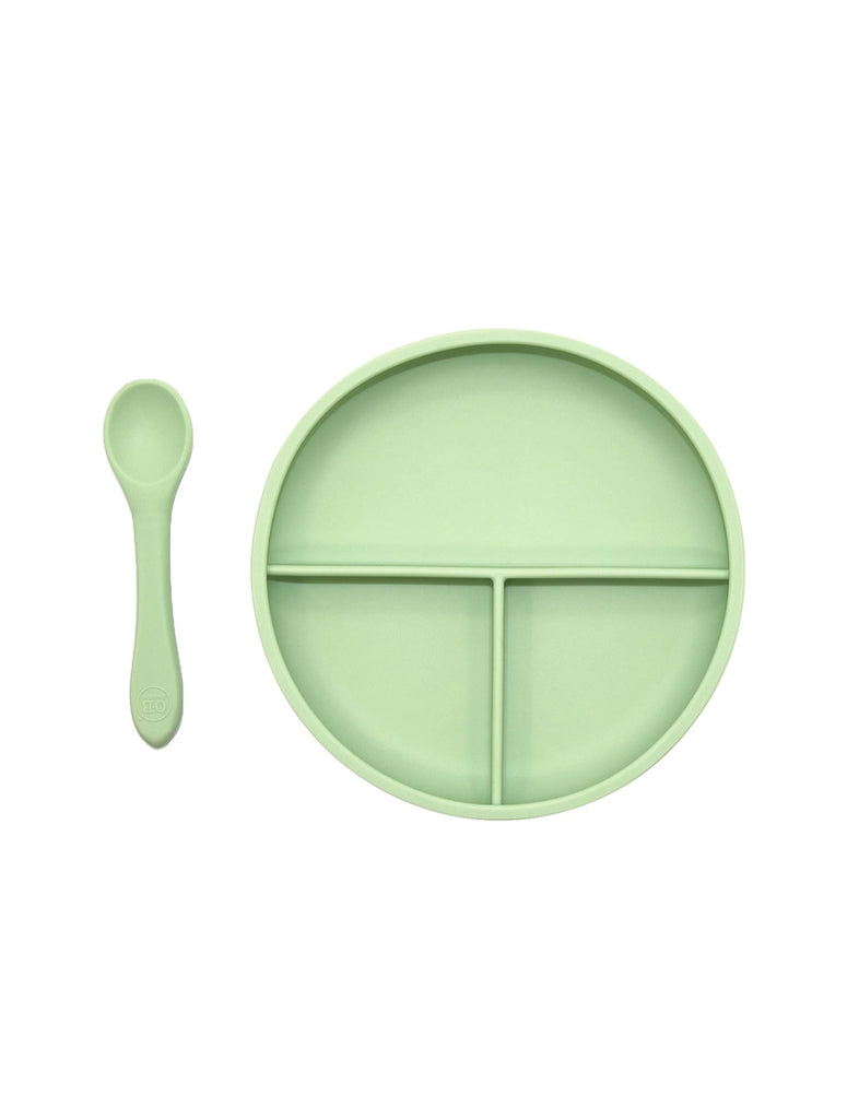 Bogo Suction Divider Plate & Spoon Set