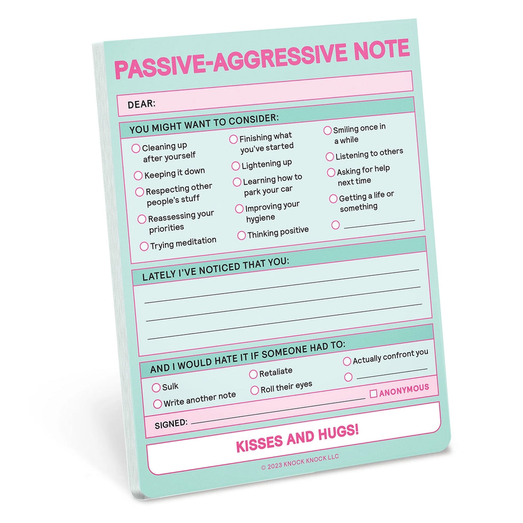 PASSIVE AGGRESSIVE NIFTY NOTE PAD