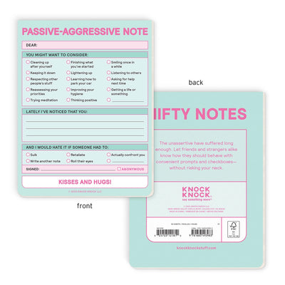 PASSIVE AGGRESSIVE NIFTY NOTE PAD