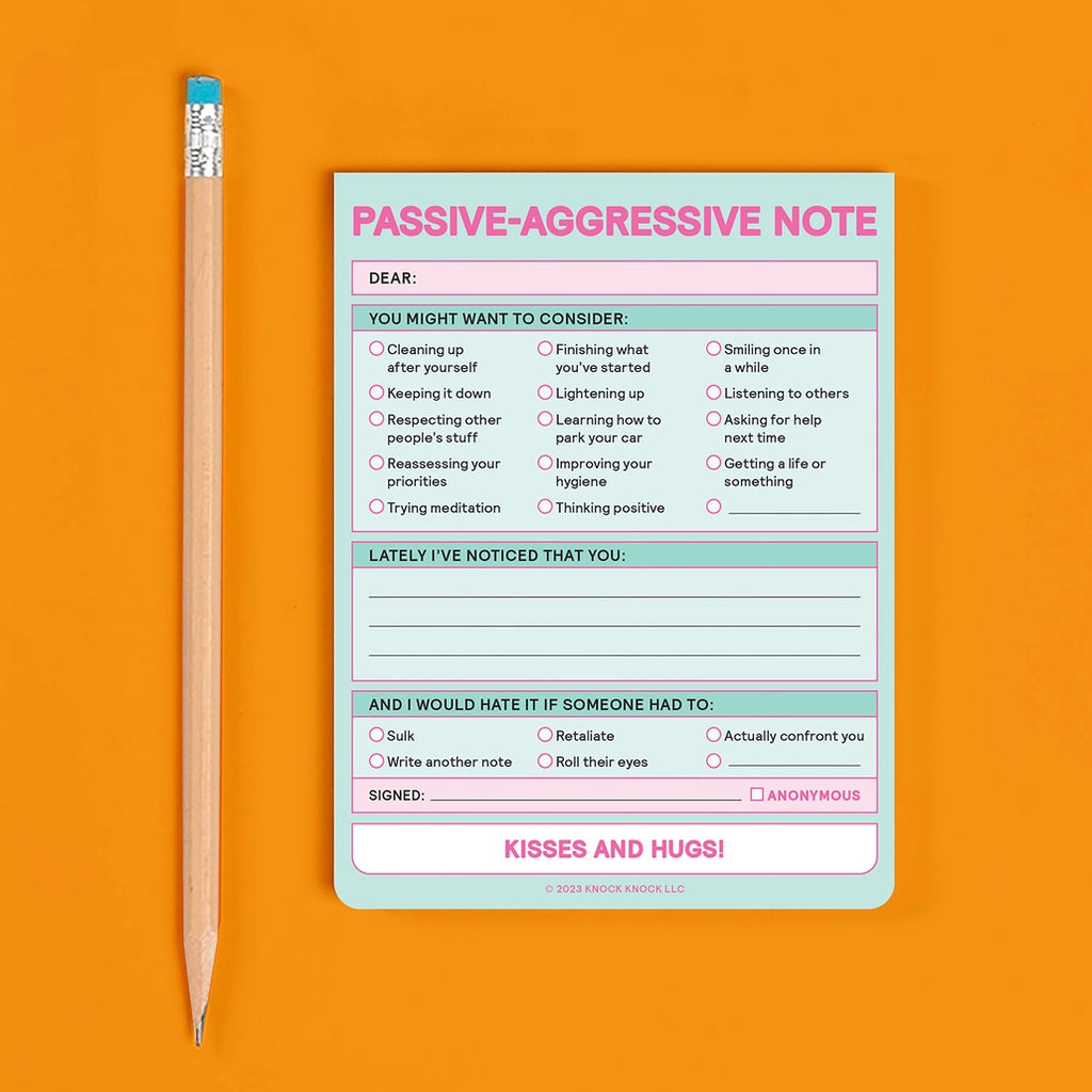 PASSIVE AGGRESSIVE NIFTY NOTE PAD