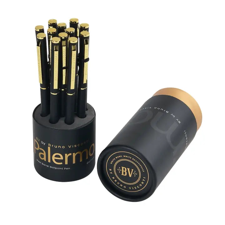PALERMO PENS BLACK AND GOLD