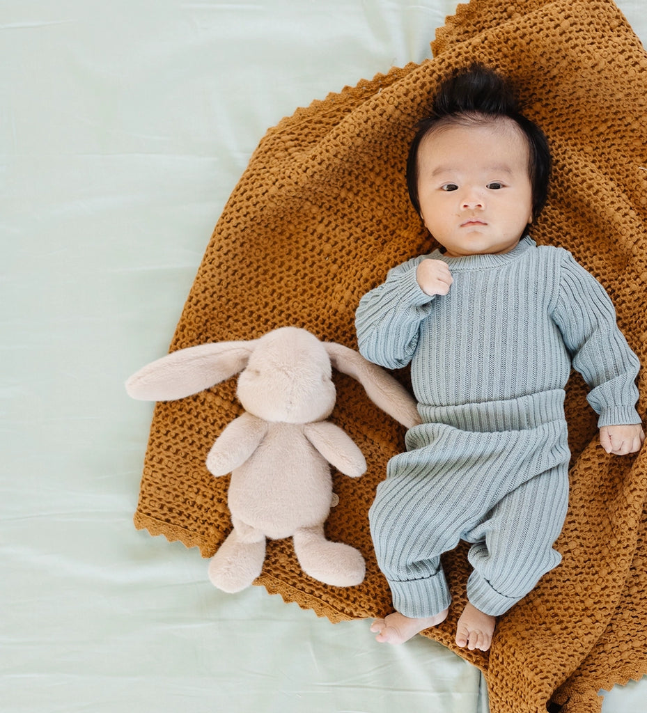 SKY BLUE KNIT PANTS