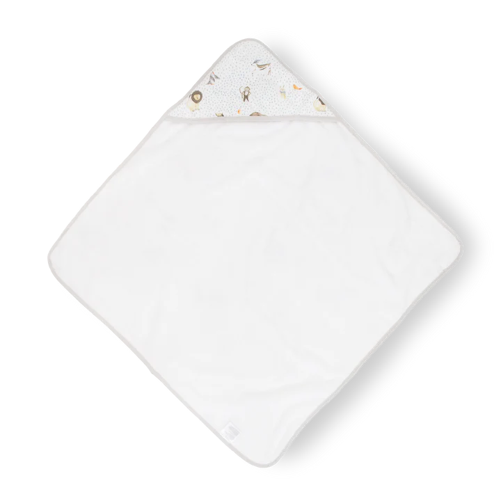 COTTON HOODED INFANT TOWEL - PARTY ANIMALS