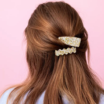 HAIR CLIP SET - PEARL CONFETTI - 2 PC