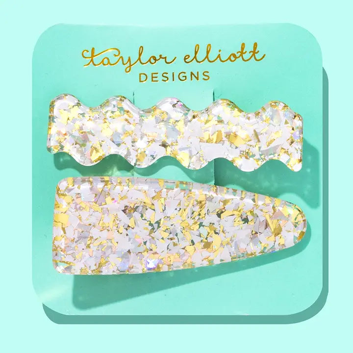 HAIR CLIP SET - PEARL CONFETTI - 2 PC