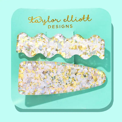 HAIR CLIP SET - PEARL CONFETTI - 2 PC