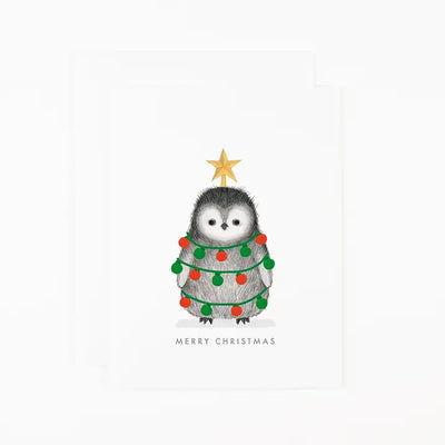 DECORATED PENGUIN - CHRISTMAS CARD