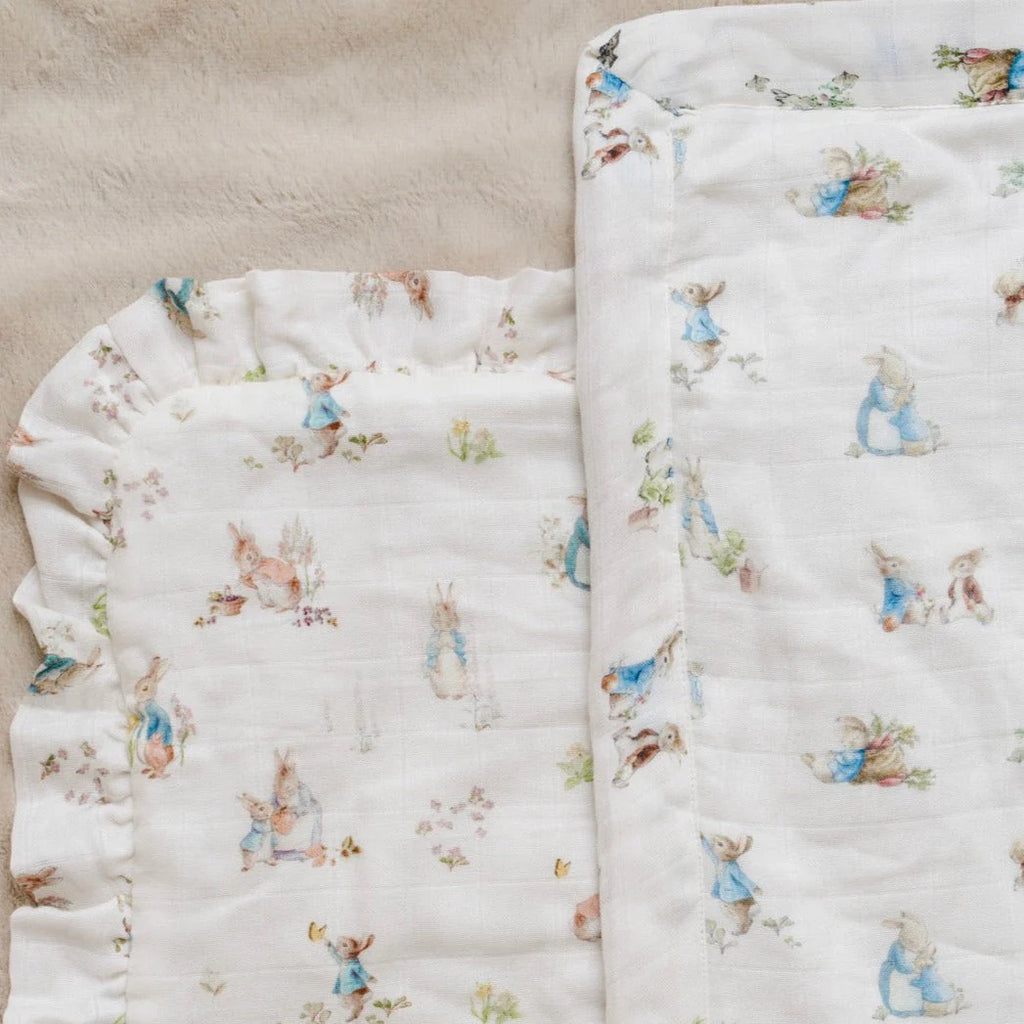 Peter Rabbit Bamboo Rayon Muslin/Lush Mini Blankets