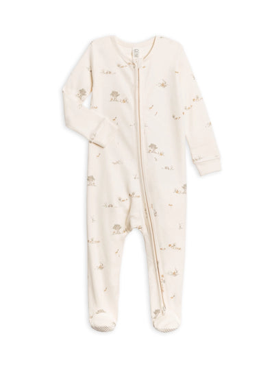 ORGANIC BABY PEYTON FOOTED SLEEPER - PICNIC