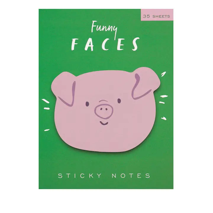 PIG FUNNY FACES STICKY NOTES