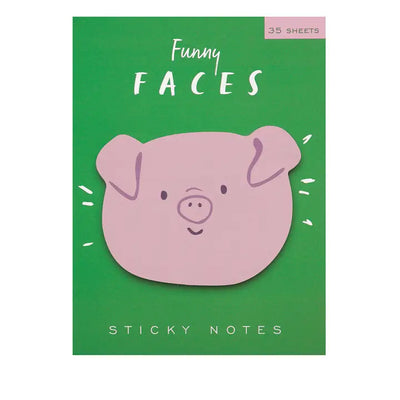 PIG FUNNY FACES STICKY NOTES