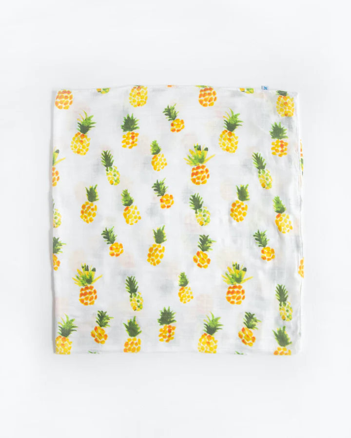 DELUXE MUSLIN SWADDLE BLANKET - PINEAPPLE