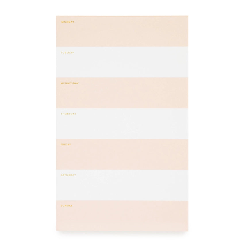 PINK STRIPED WEEKLY PAD