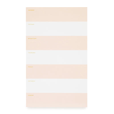 PINK STRIPED WEEKLY PAD