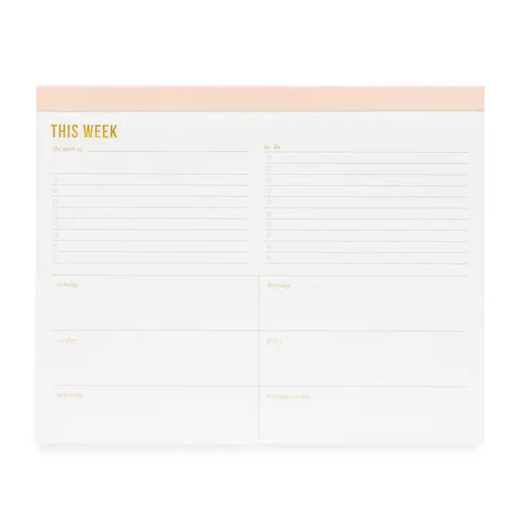LARGE PINK WEEKLY PAD