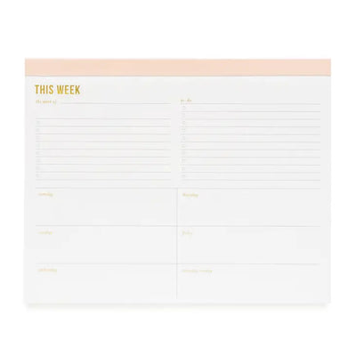 LARGE PINK WEEKLY PAD