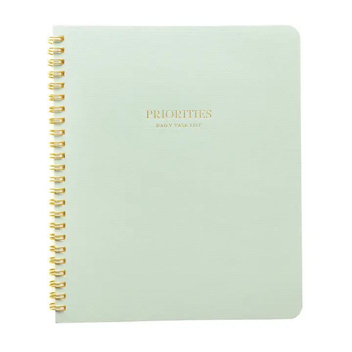 PRIORITIES NOTEBOOK, GREEN