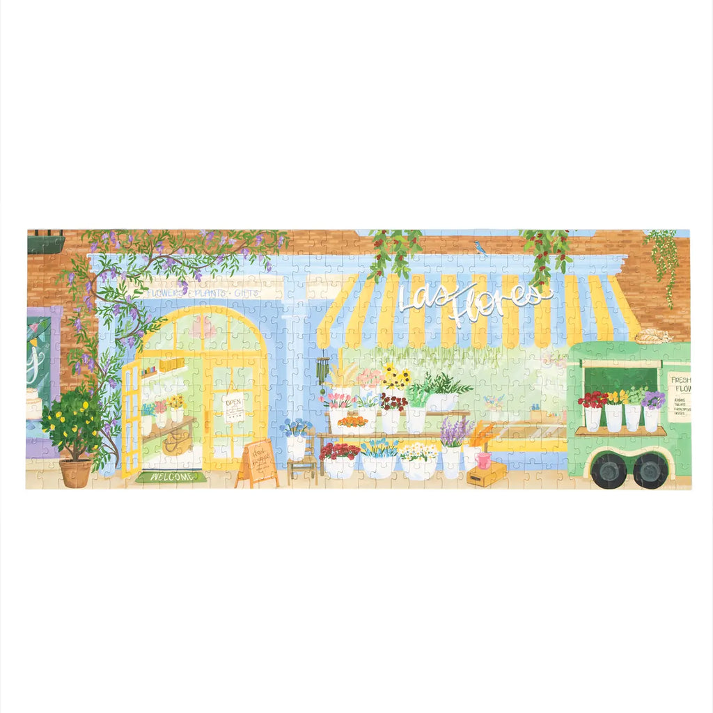 Flower Shop - 400 Piece Panoramic Jigsaw Puzzle