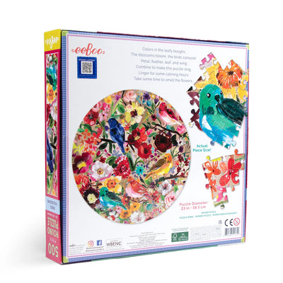 BIRDS & BLOSSOMS 500PC ROUND PUZZLE