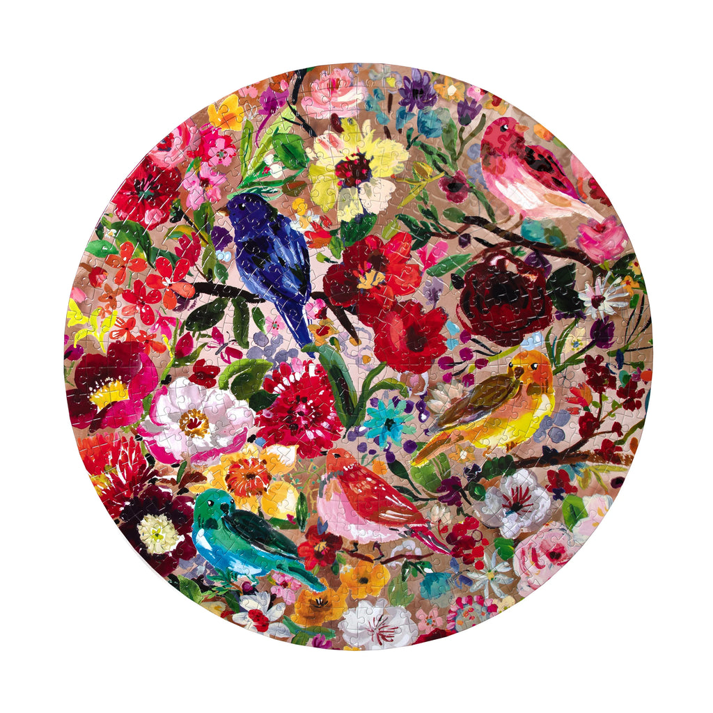 BIRDS & BLOSSOMS 500PC ROUND PUZZLE