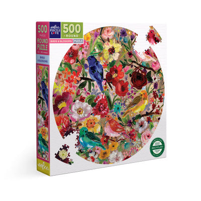 BIRDS & BLOSSOMS 500PC ROUND PUZZLE