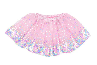 Party Fun Sequins Skirt, Pink/Neon, Size 4-6