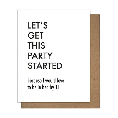 PARTY STARTED FUNNY GREETING CARD