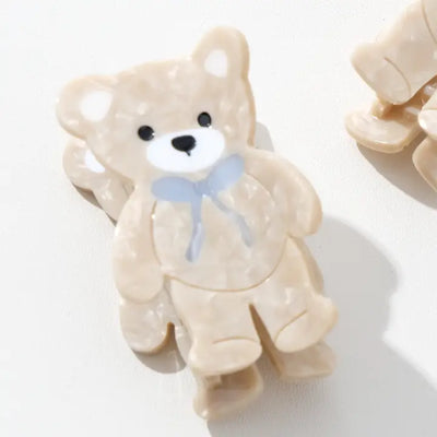 Petite Teddy Bear Claw Clip