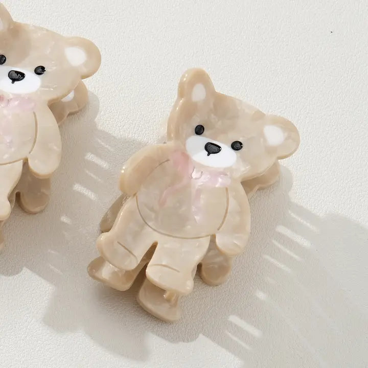 Petite Teddy Bear Claw Clip