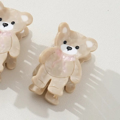 Petite Teddy Bear Claw Clip