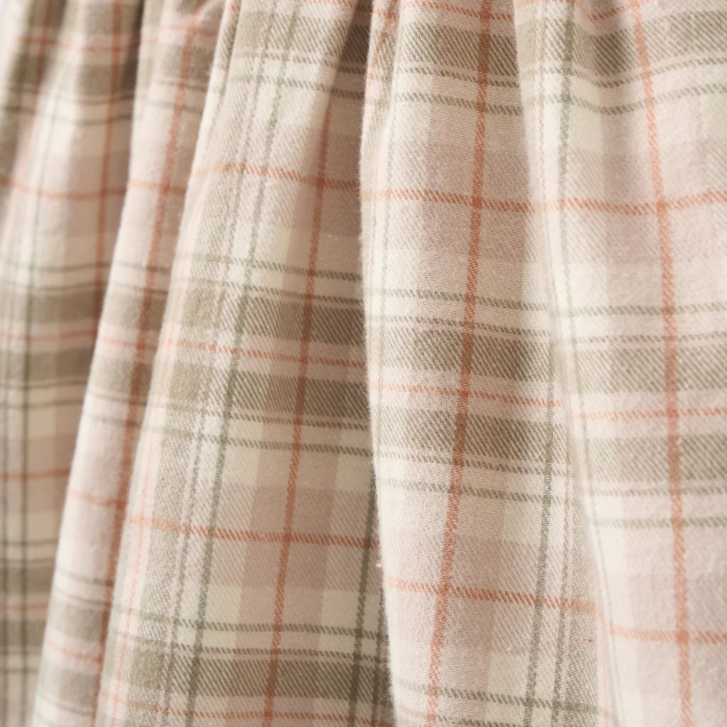 Plaid Ruffle Shoulder Dress & Bloomer Set